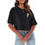 Flag & Cross Women’s Cropped T-Shirt