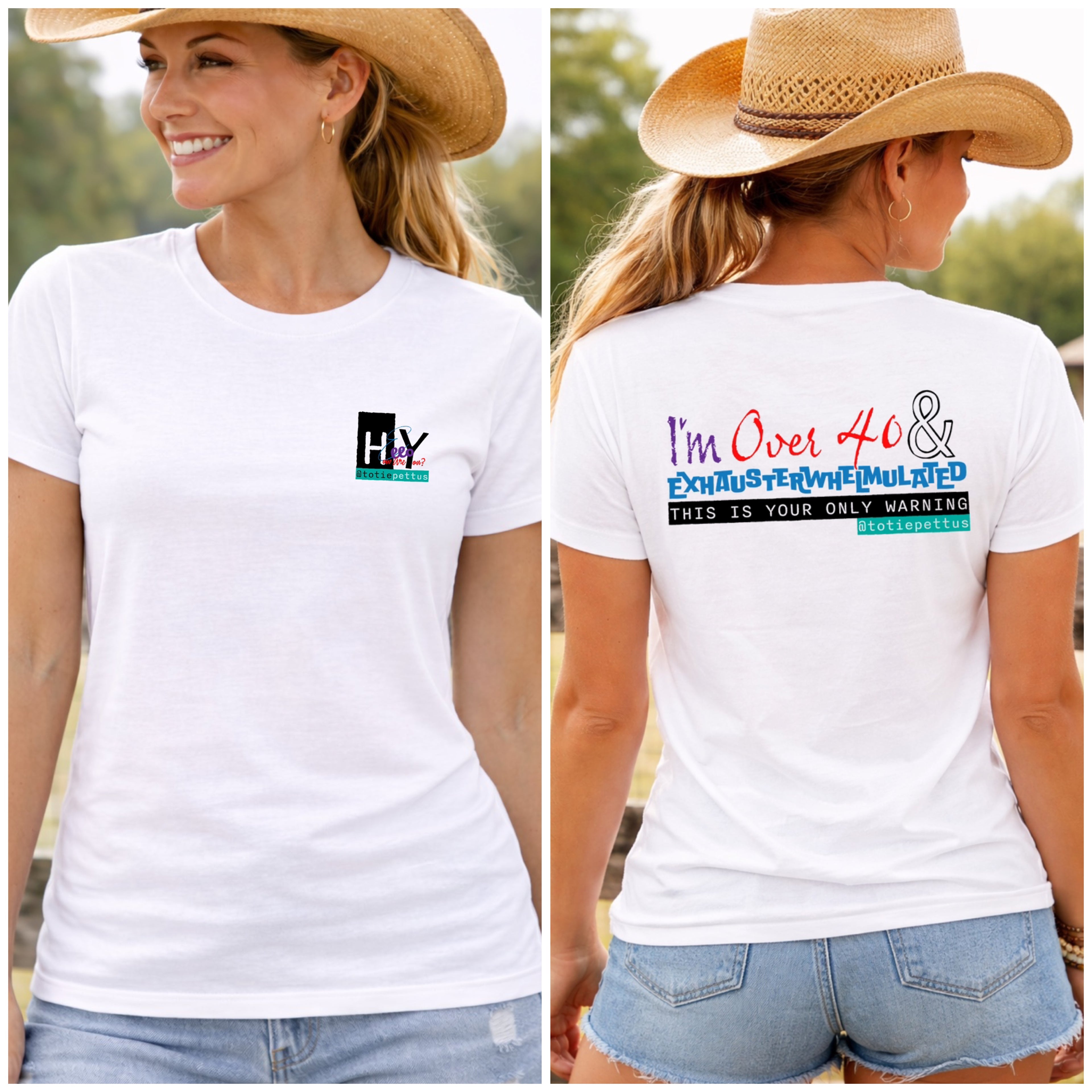 Over 40 & Exhausterwhelmulated Short Sleeve T-shirt