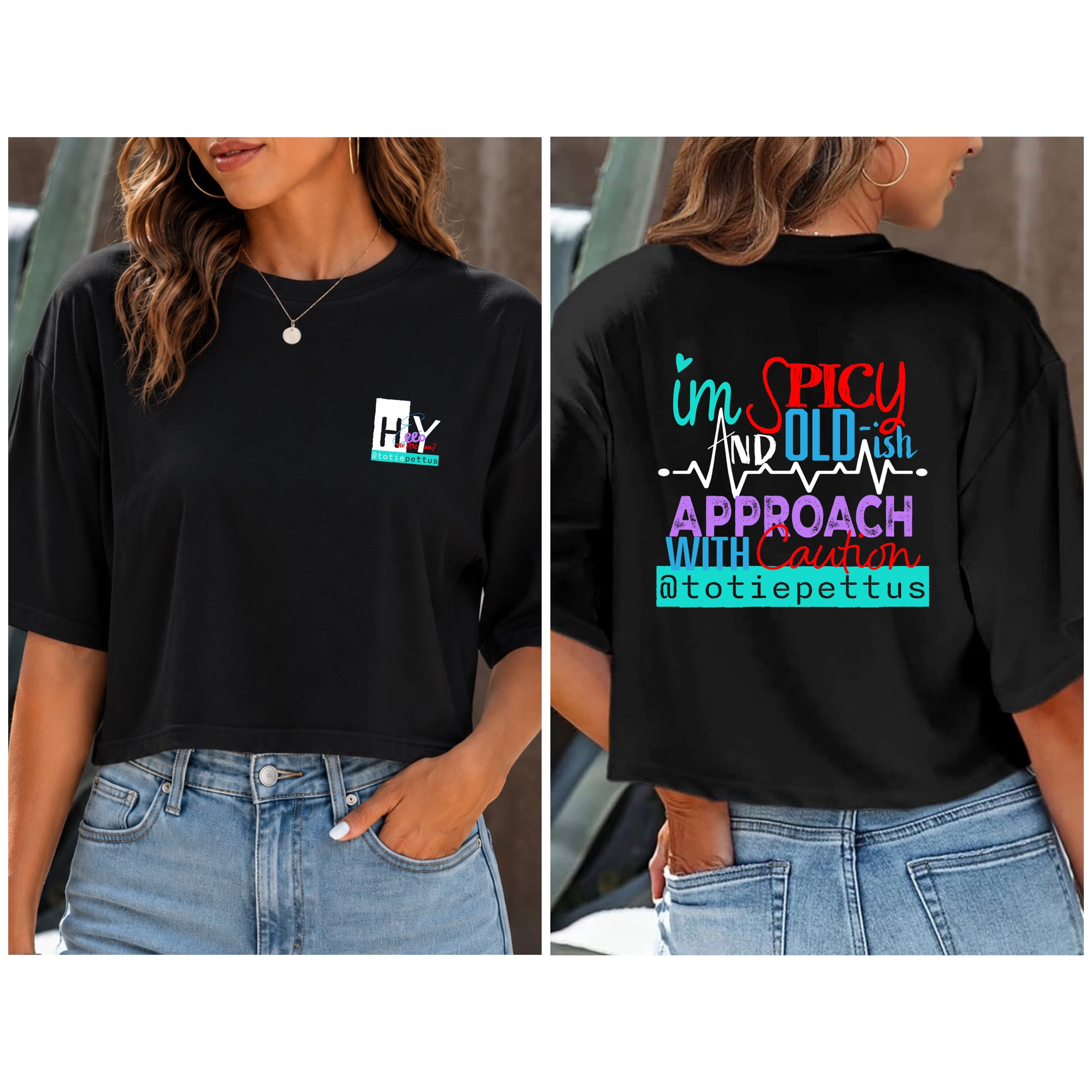Hey, Hello, How Are You? Women’s Cropped T-Shirt