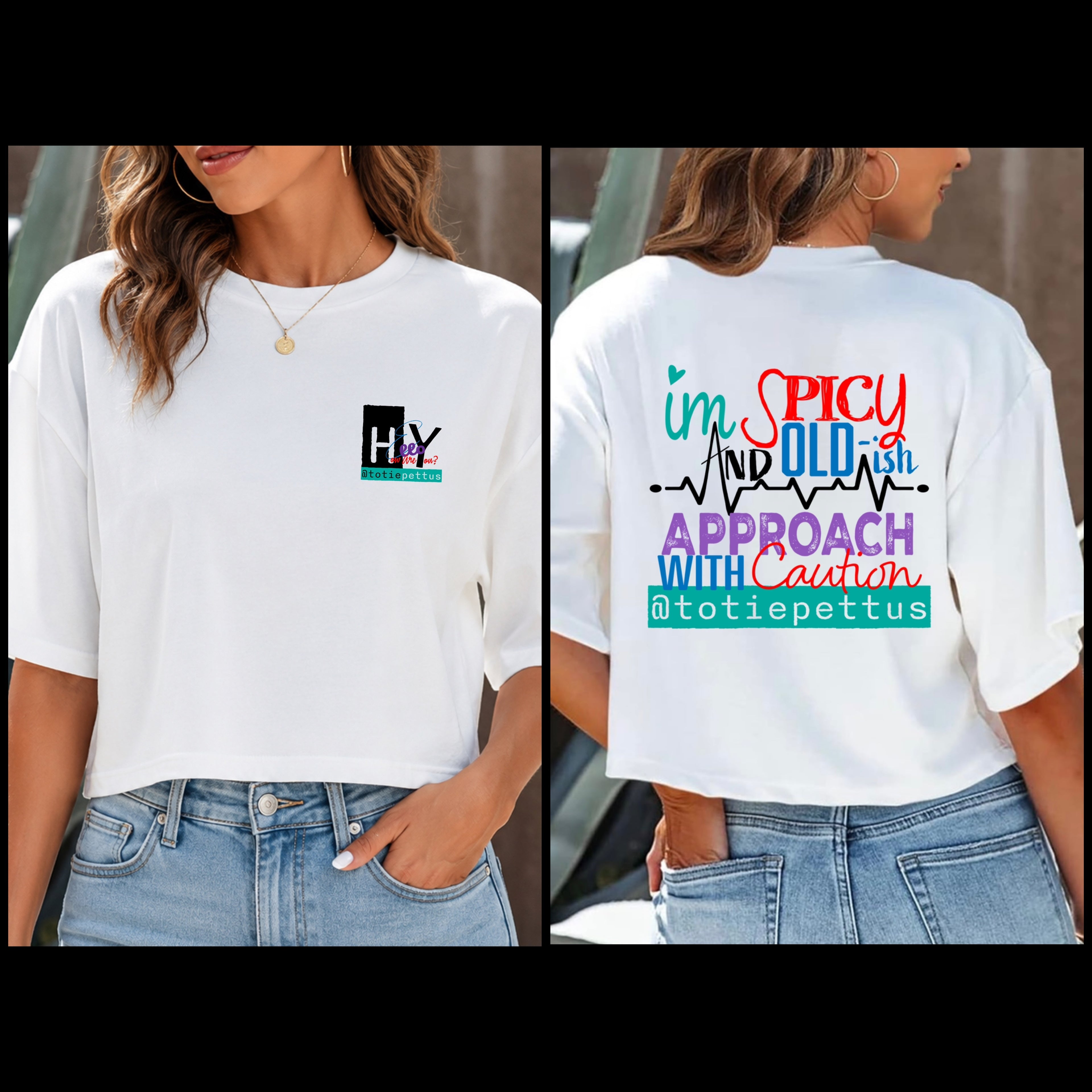 Hey, Hello, How Are You? Women’s Cropped T-Shirt