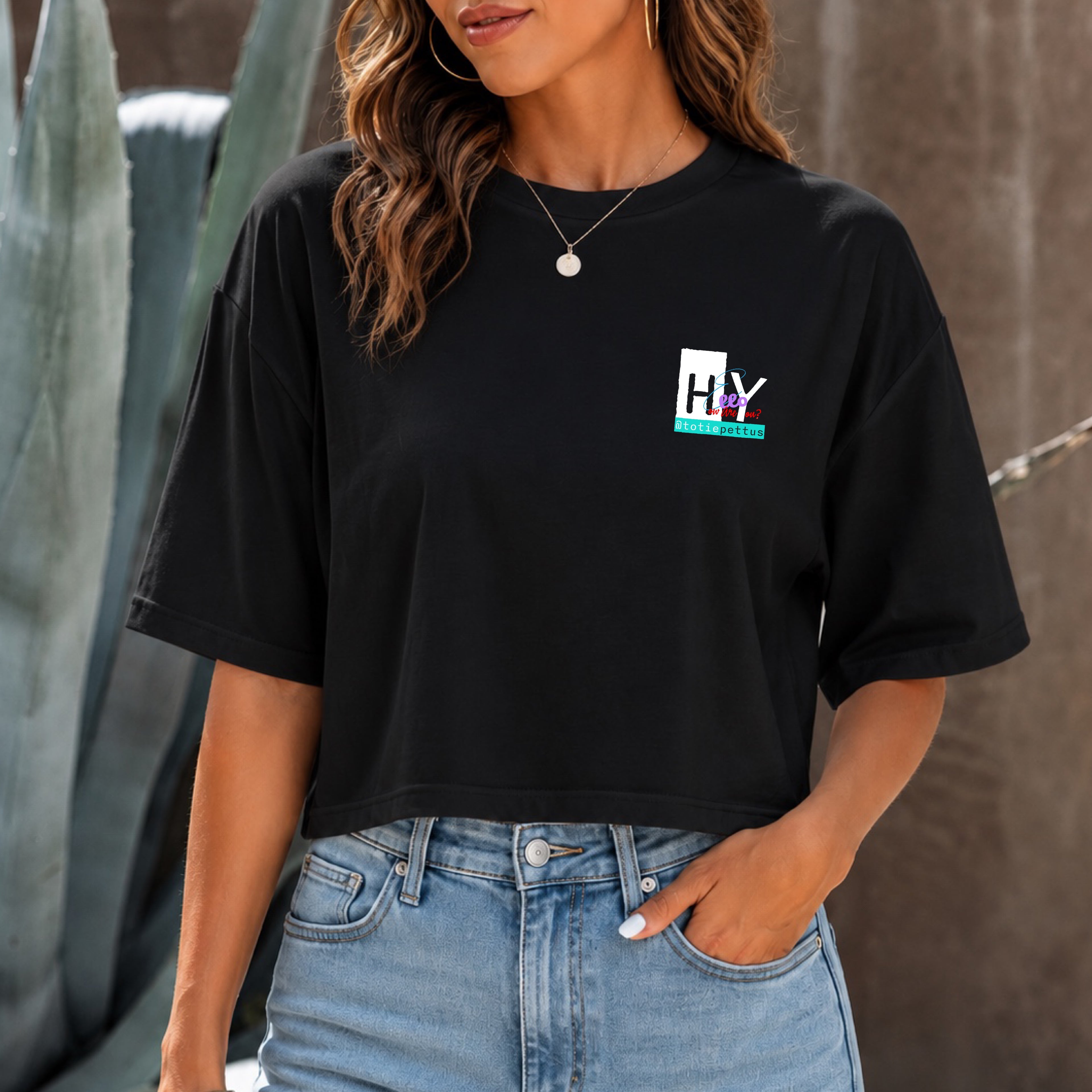 Hey, Hello, How Are You? Women’s Cropped T-Shirt