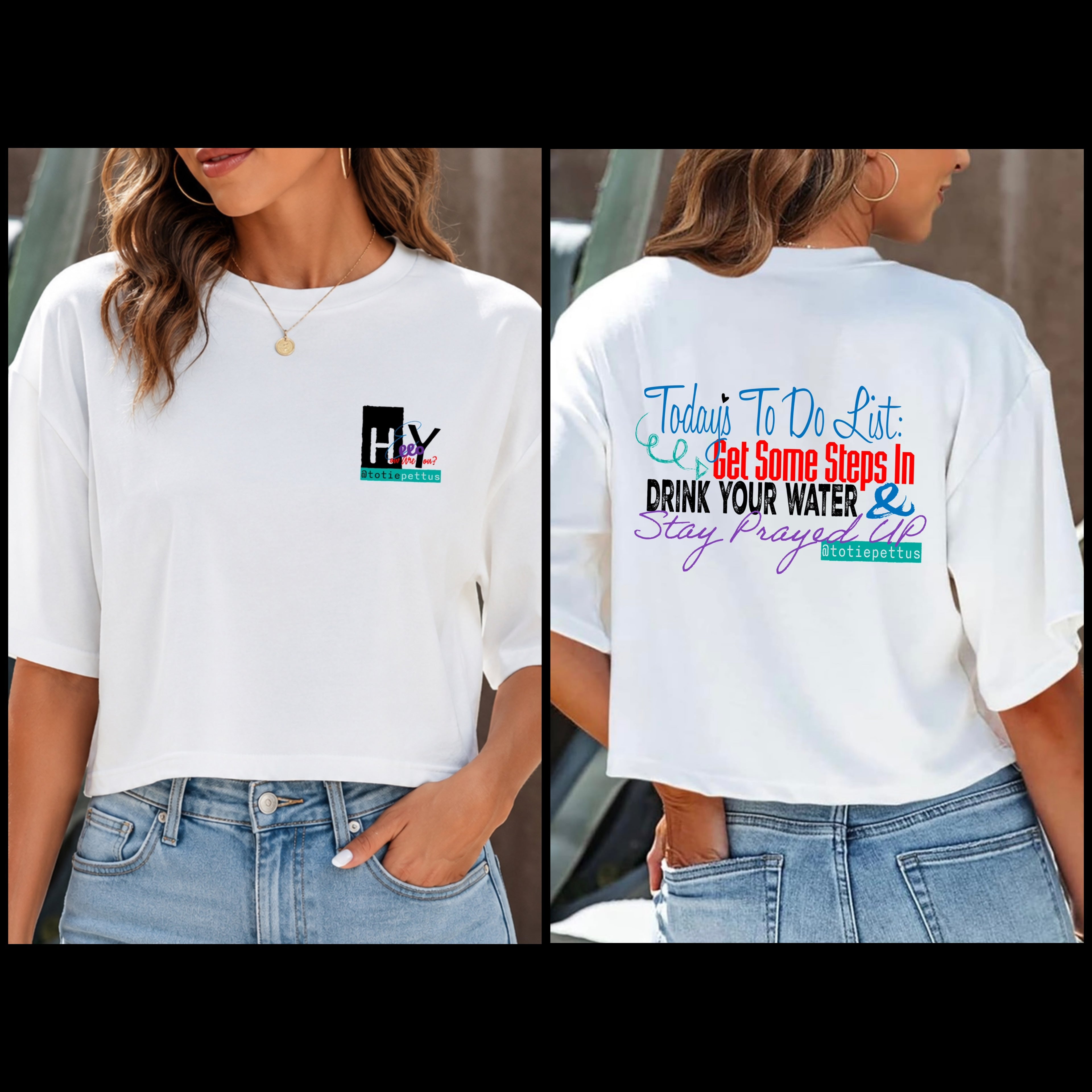 Hey, Hello, How Are You? Women’s Cropped T-Shirt