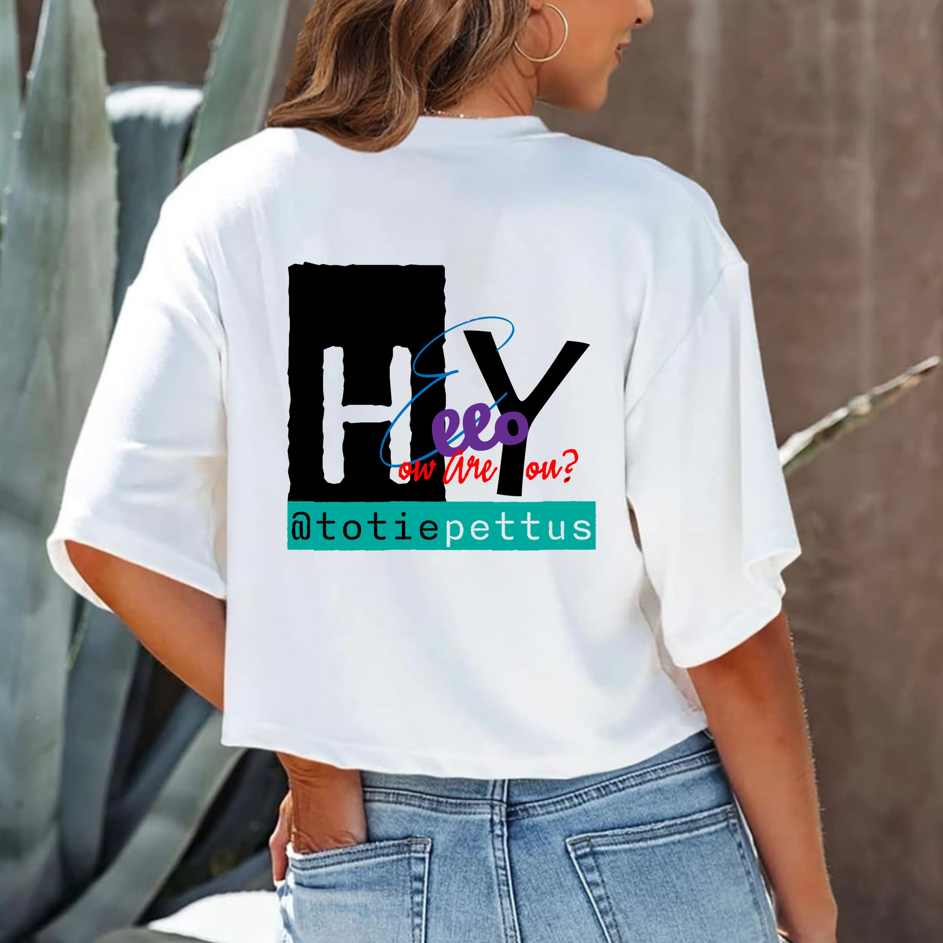 Hey, Hello, How Are You? Women’s Cropped T-Shirt