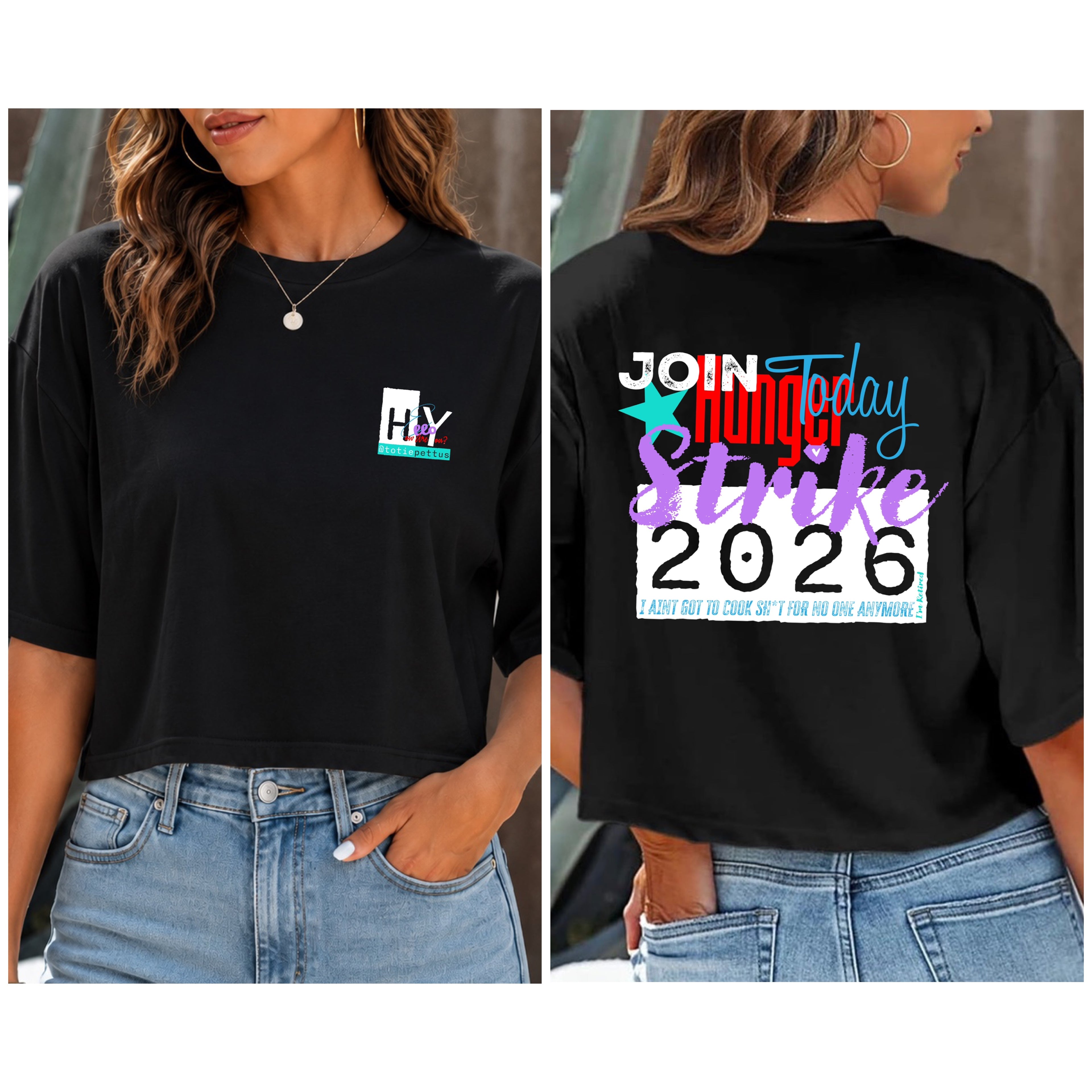 Hey, Hello, How Are You? Women’s Cropped T-Shirt