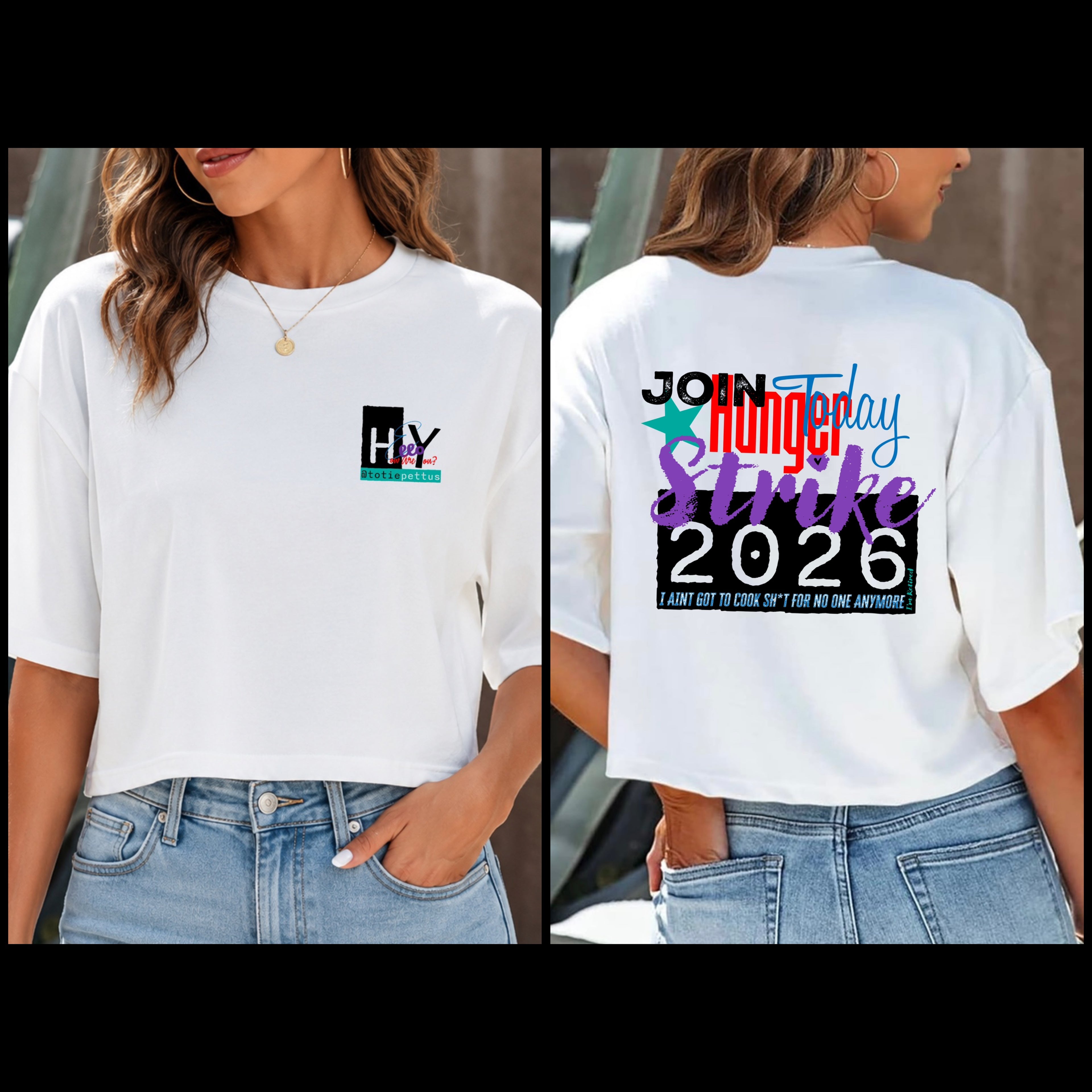 Hey, Hello, How Are You? Women’s Cropped T-Shirt