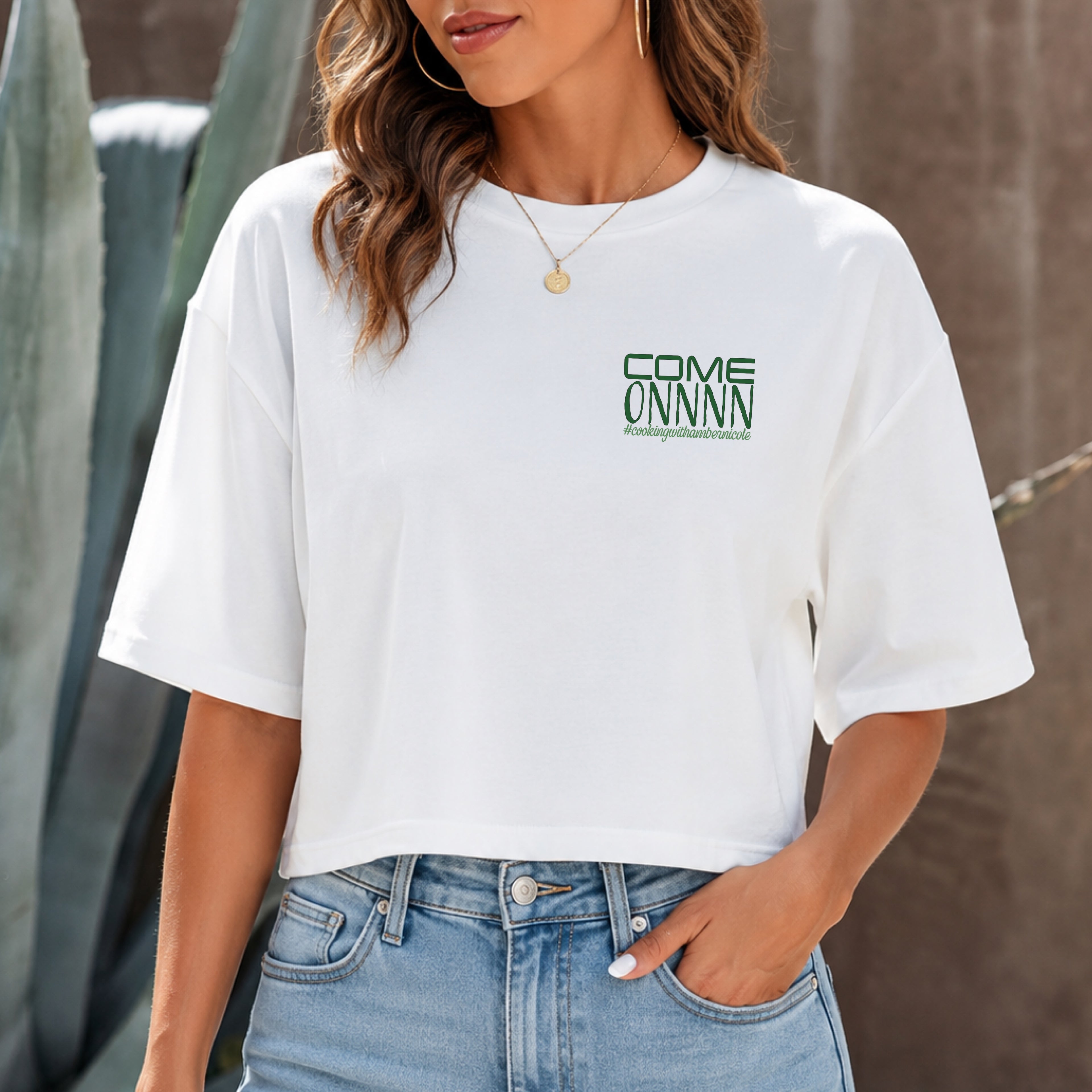 Cooking with Amber Nicole Women’s Cropped T-Shirt