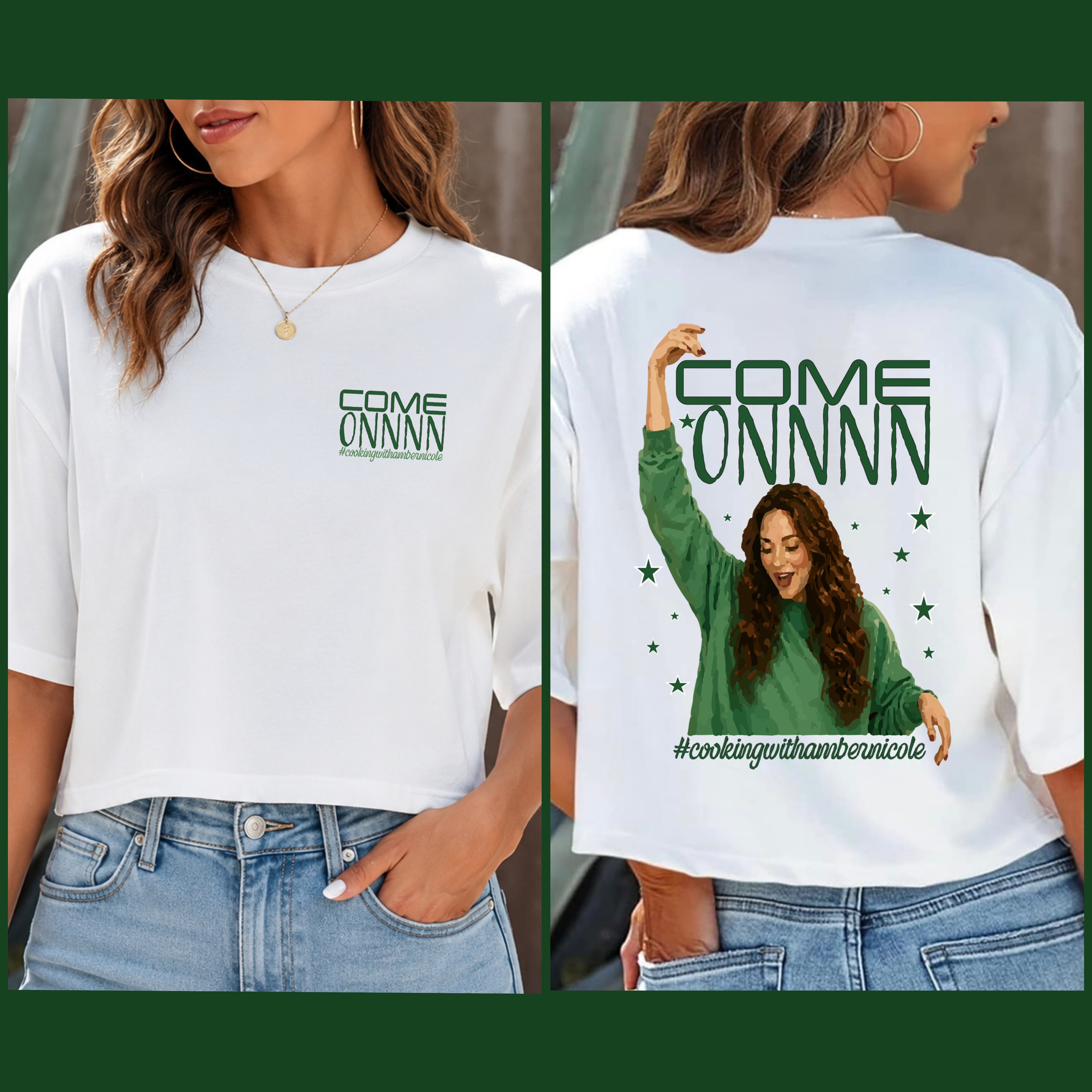Cooking with Amber Nicole Women’s Cropped T-Shirt