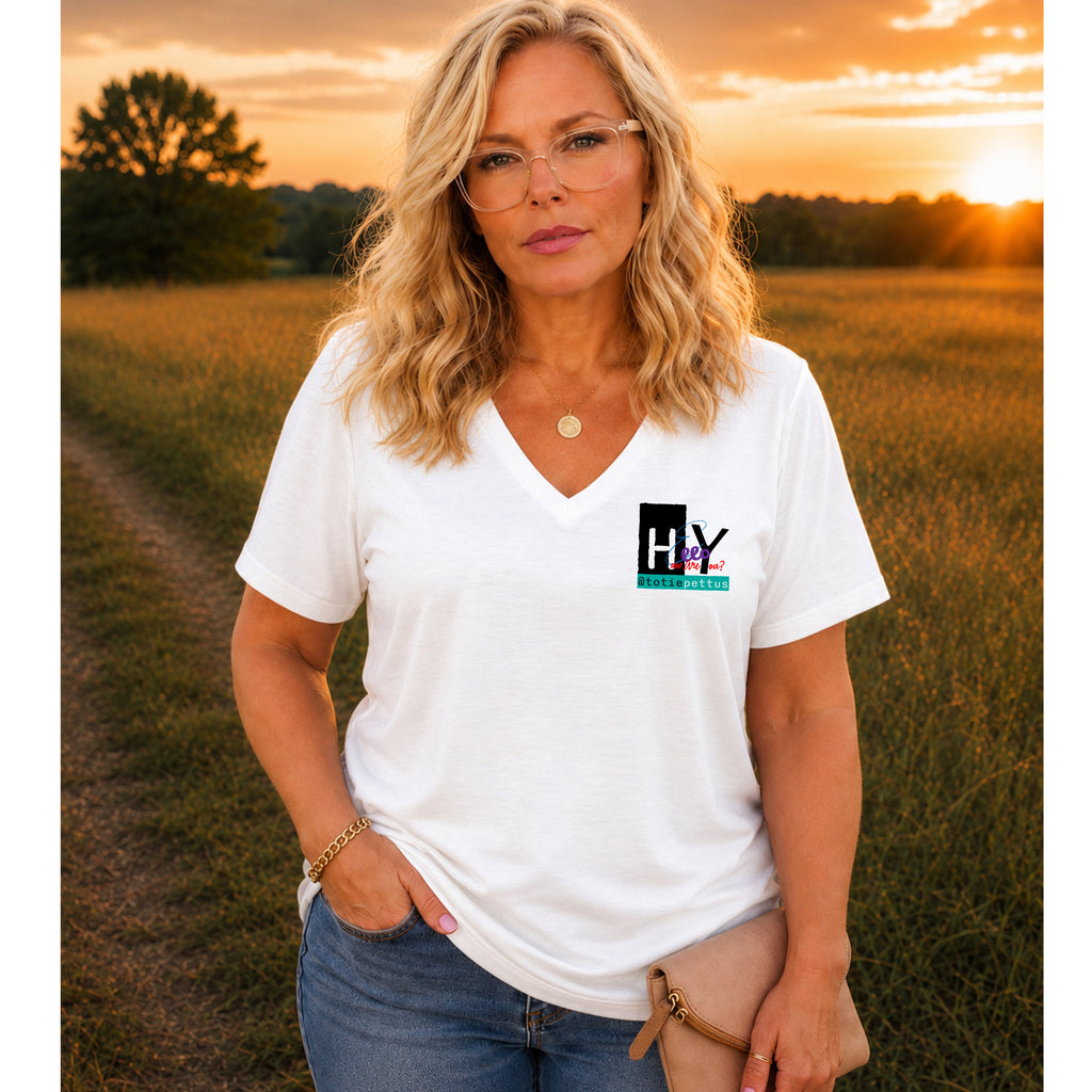 Hey, Hello, How Are You? Women’s V-Neck T-Shirt