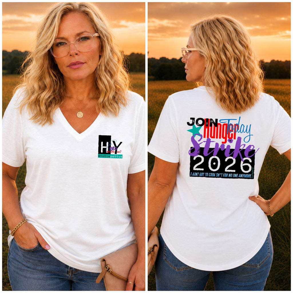Hey, Hello, How Are You? Women’s V-Neck T-Shirt