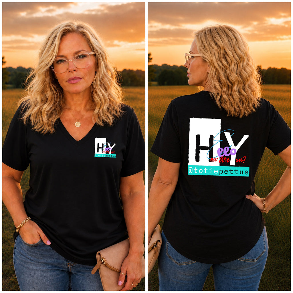 Hey, Hello, How Are You? Women’s V-Neck T-Shirt