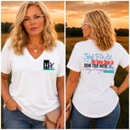 Hey, Hello, How Are You? Women’s V-Neck T-Shirt